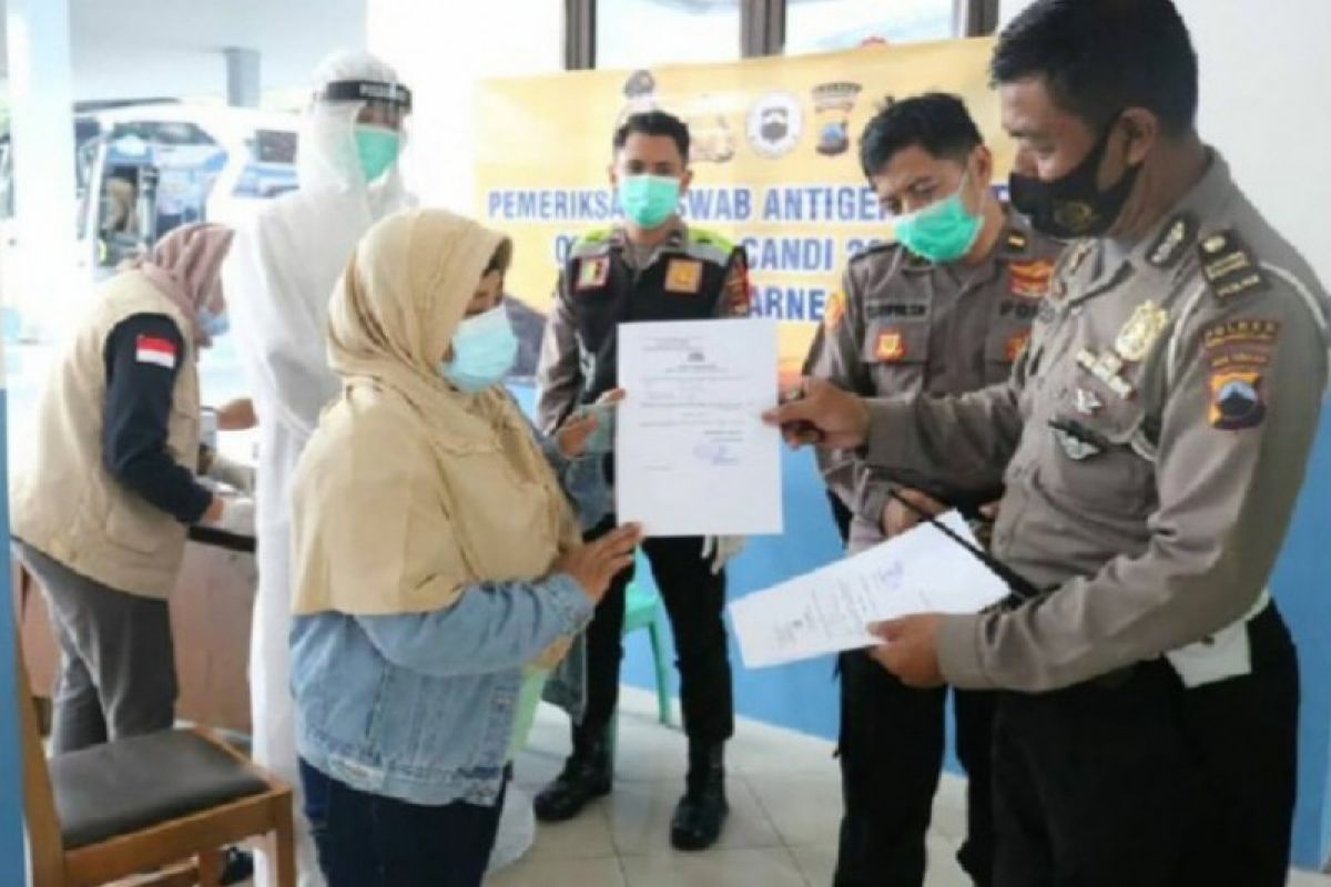 Cegah COVID-19, Polres Banjarnegara gelar tes antigen bagi calon penumpang bus