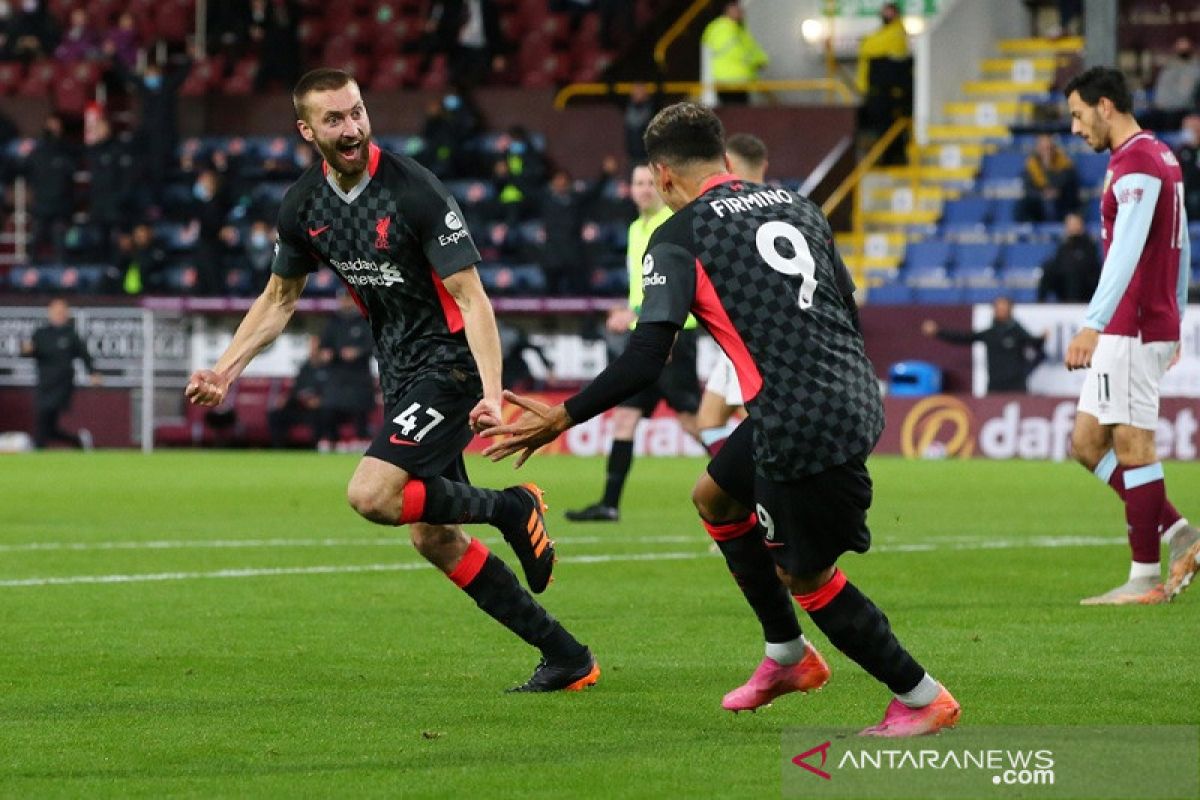 Liverpool raih empat besar seusai lumat Burnley 3-0