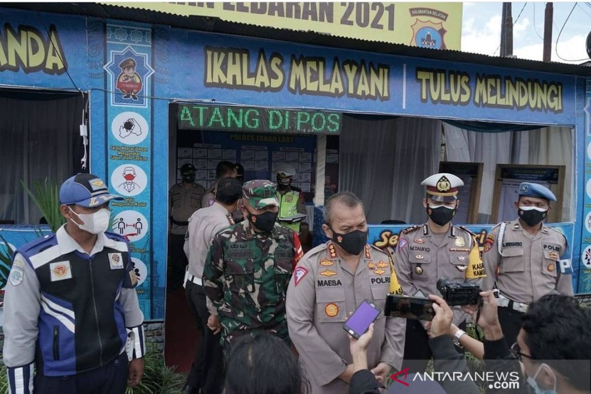 Sebanyak 4.236 kendaraan diputar balik saat arus balik Lebaran di Kalsel