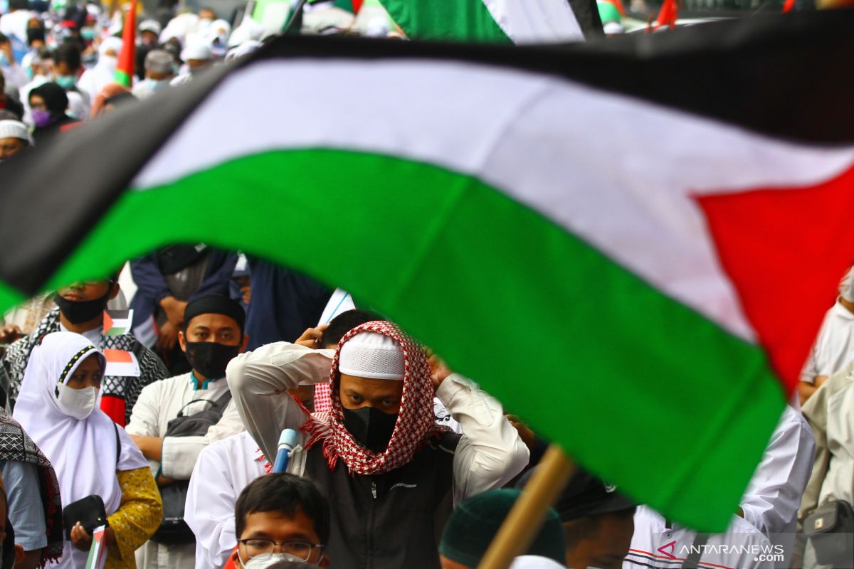 Warga Muslim Malang Raya gelar aksi damai bela Palestina