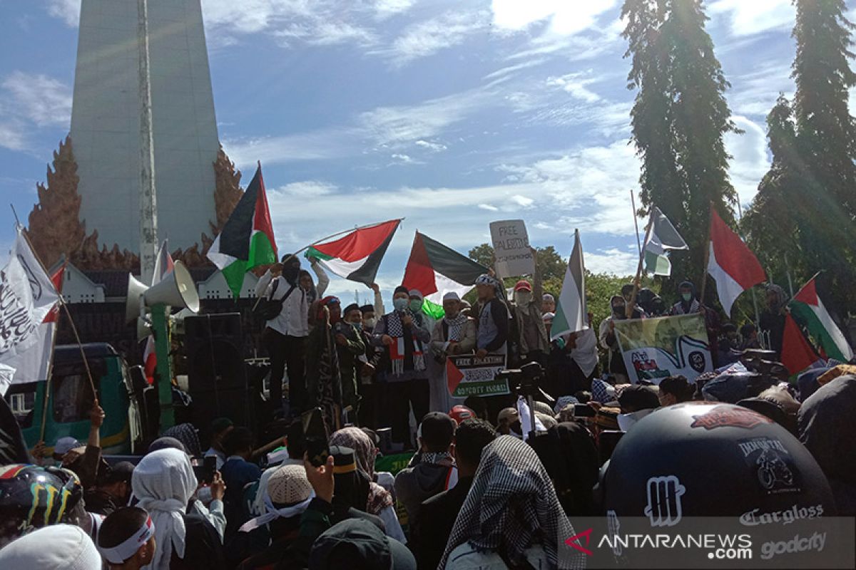 Aksi Bela Palestina di Makassar berlangsung aman dan damai