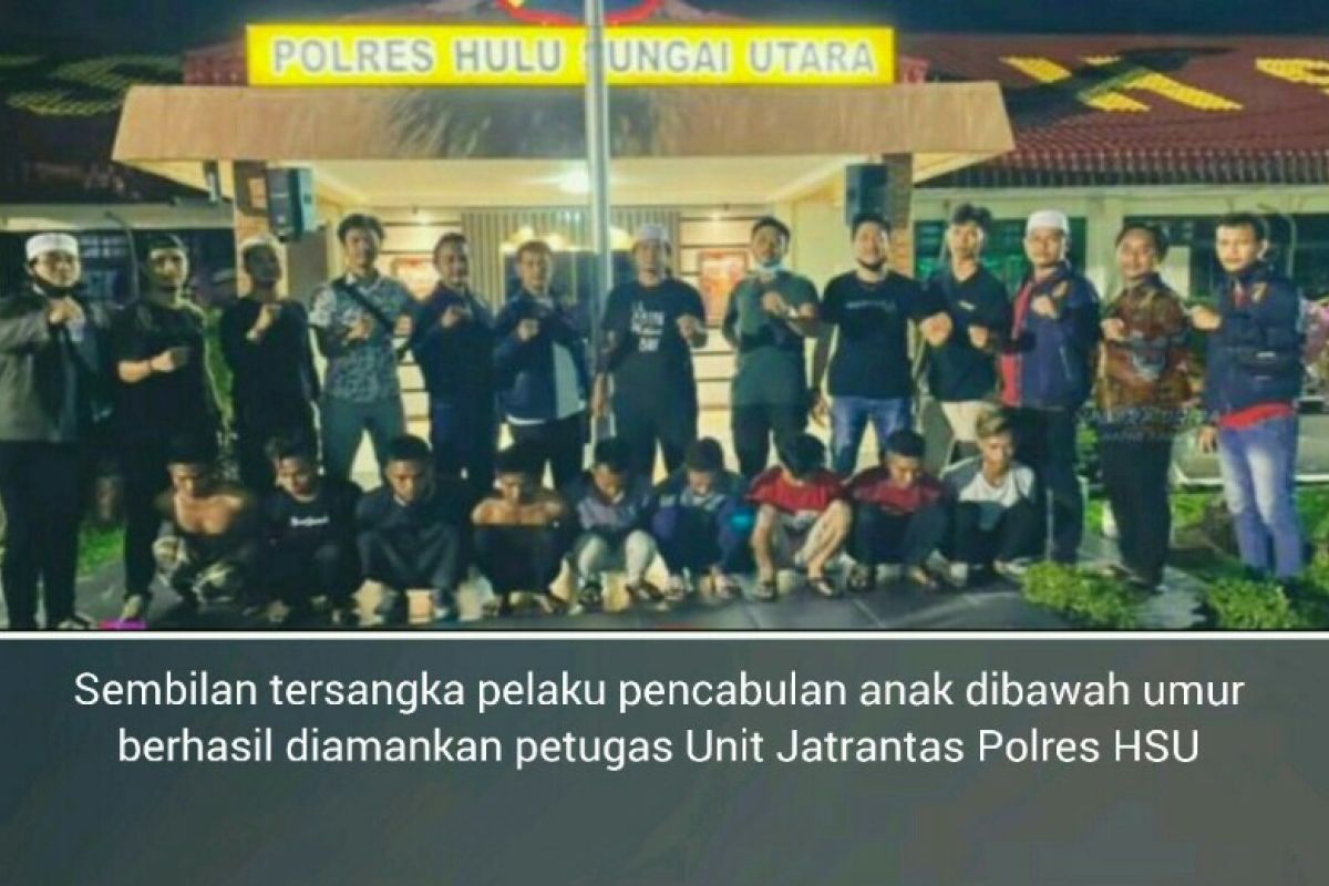 Polres HSU ringkus sembilan pria diduga cabuli anak di bawah umur