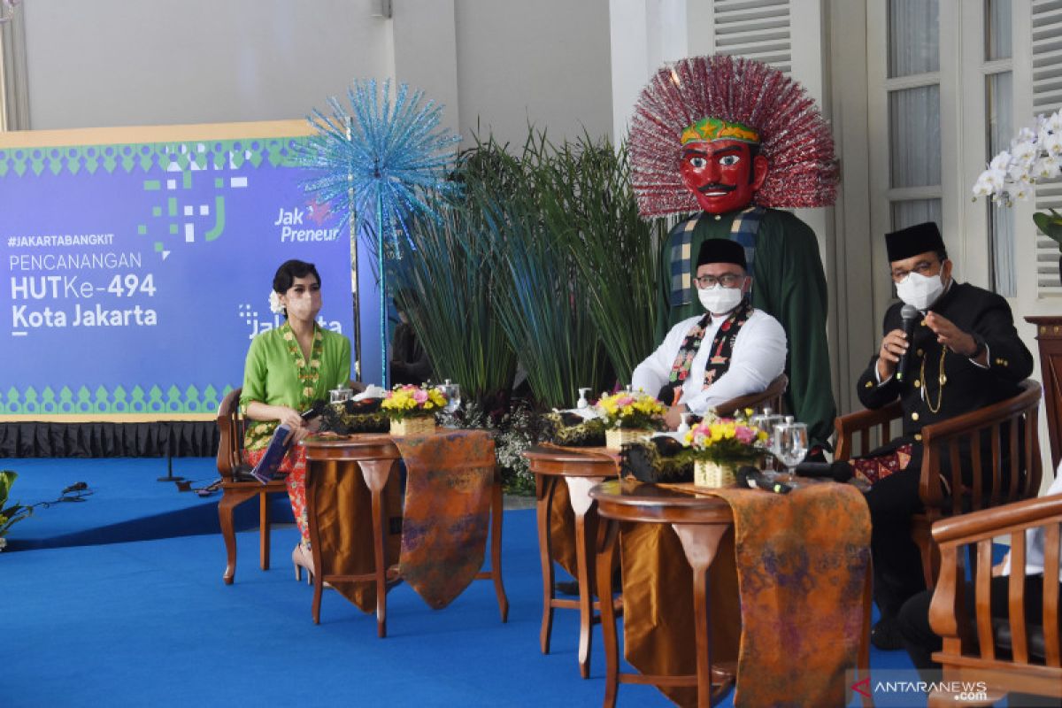 Anies usung "Jakarta Bangkit" sebagai tema HUT ke-494 Jakarta