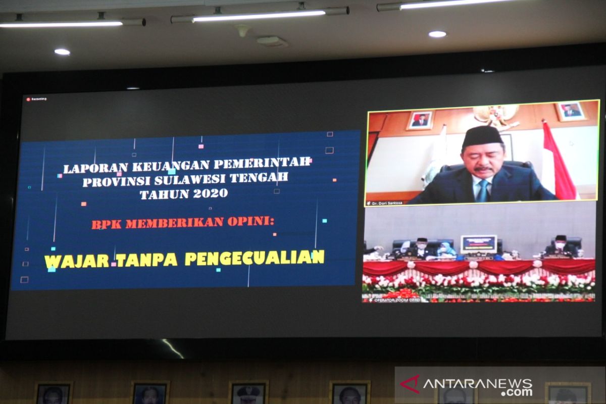 BPK temukan permasalahan laporan keuangan Pemprov Sulteng anggaran 2021