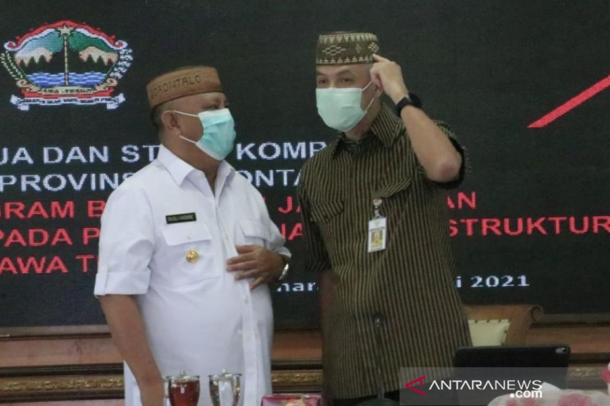 Gubernur Gorontalo kunjungi Ganjar Pranowo belajar aplikasi Blangkon