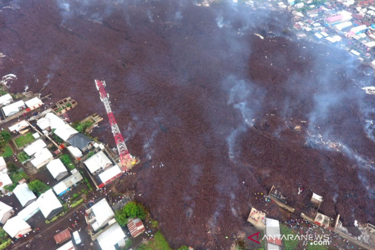 Kongo evakuasi sebagian kota yang terdampak letusan Gunung Nyiragongo
