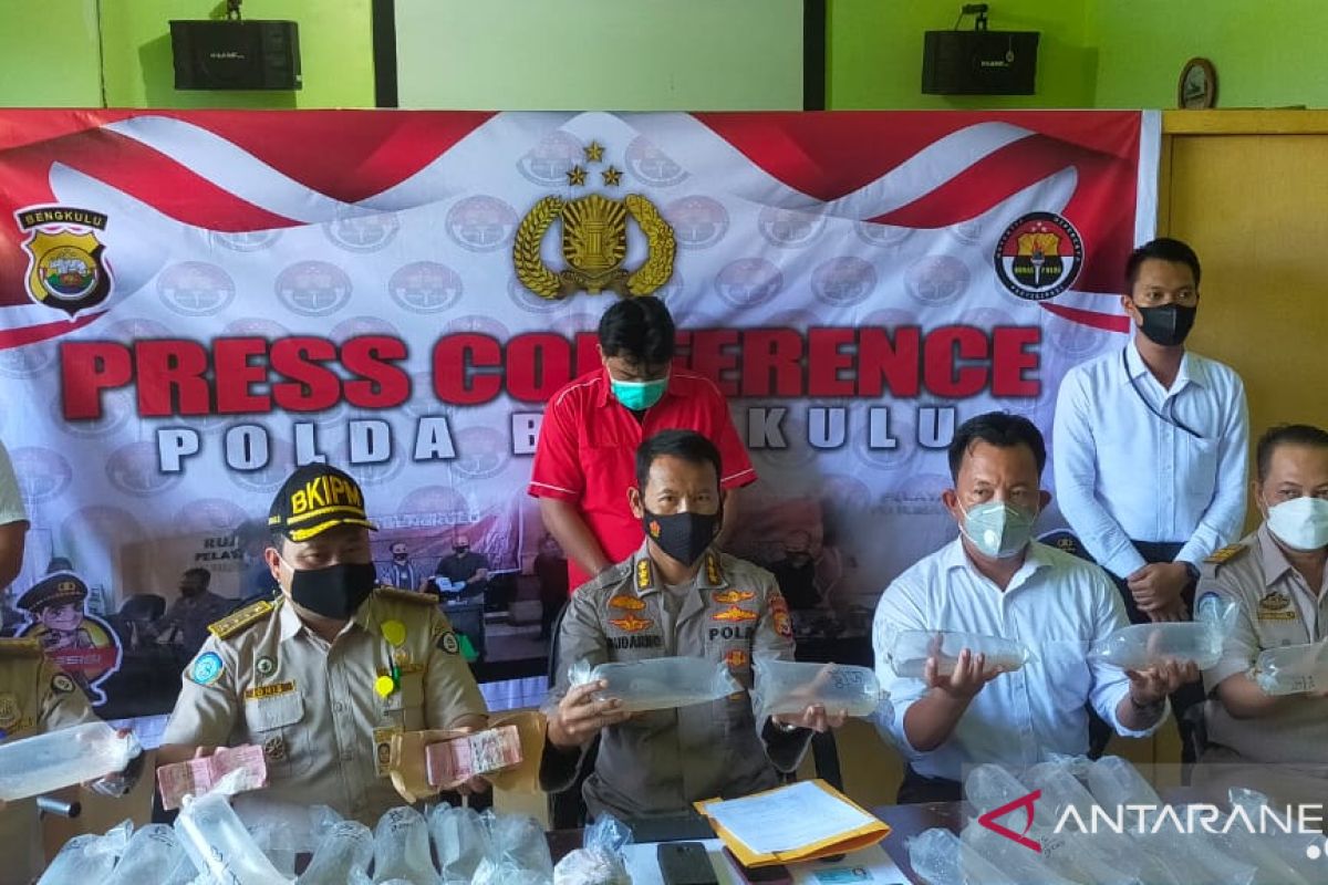 Polda Bengkulu masih menahan penyelundup 15.000 ekor benur