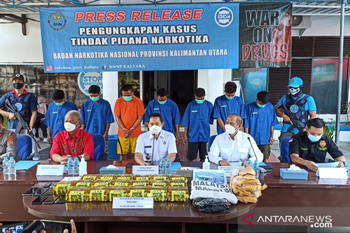 BNNP KaltaraAmankan 20 Kilogram Sabu Dari Tujuh Tersangka