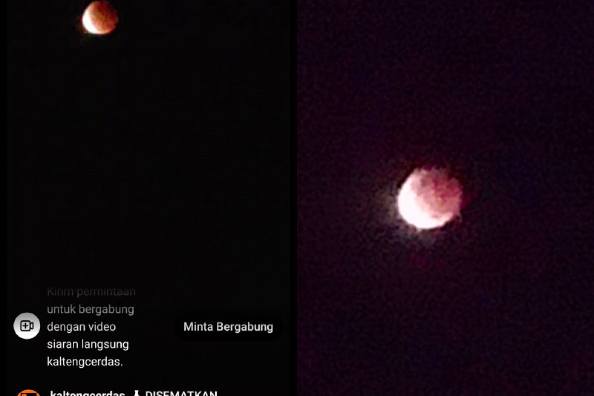 Warga Palangka Raya antusias saksikan fenomena "super blood moon"