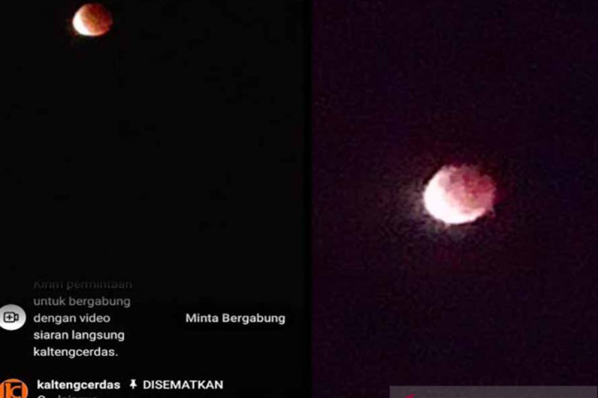 Warga Palangka Raya antusias saksikan fenomena "super blood moon"