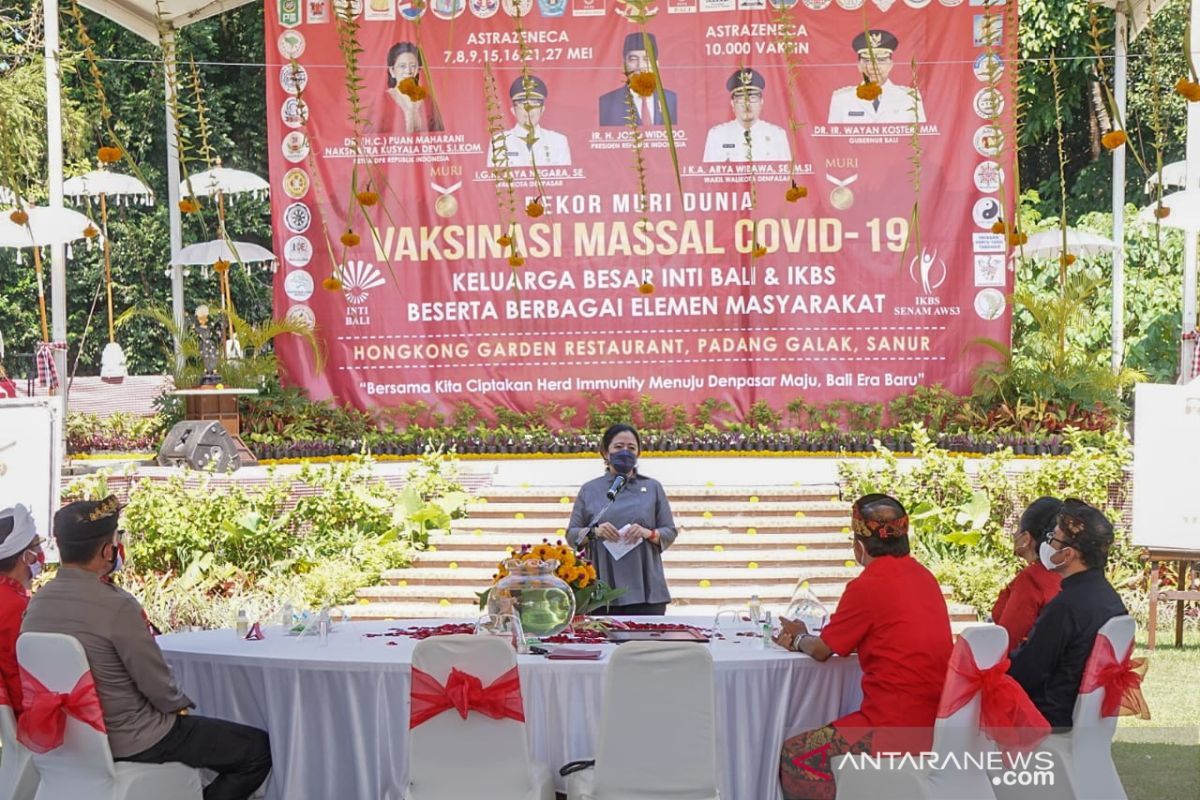 Puan apresiasi semangat gotong royong dalam vaksinasi COVID-19