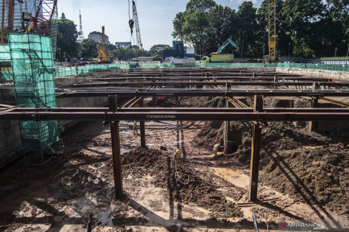 Pembangunan Stasiun MRT Thamrin-Monas capai 16 persen