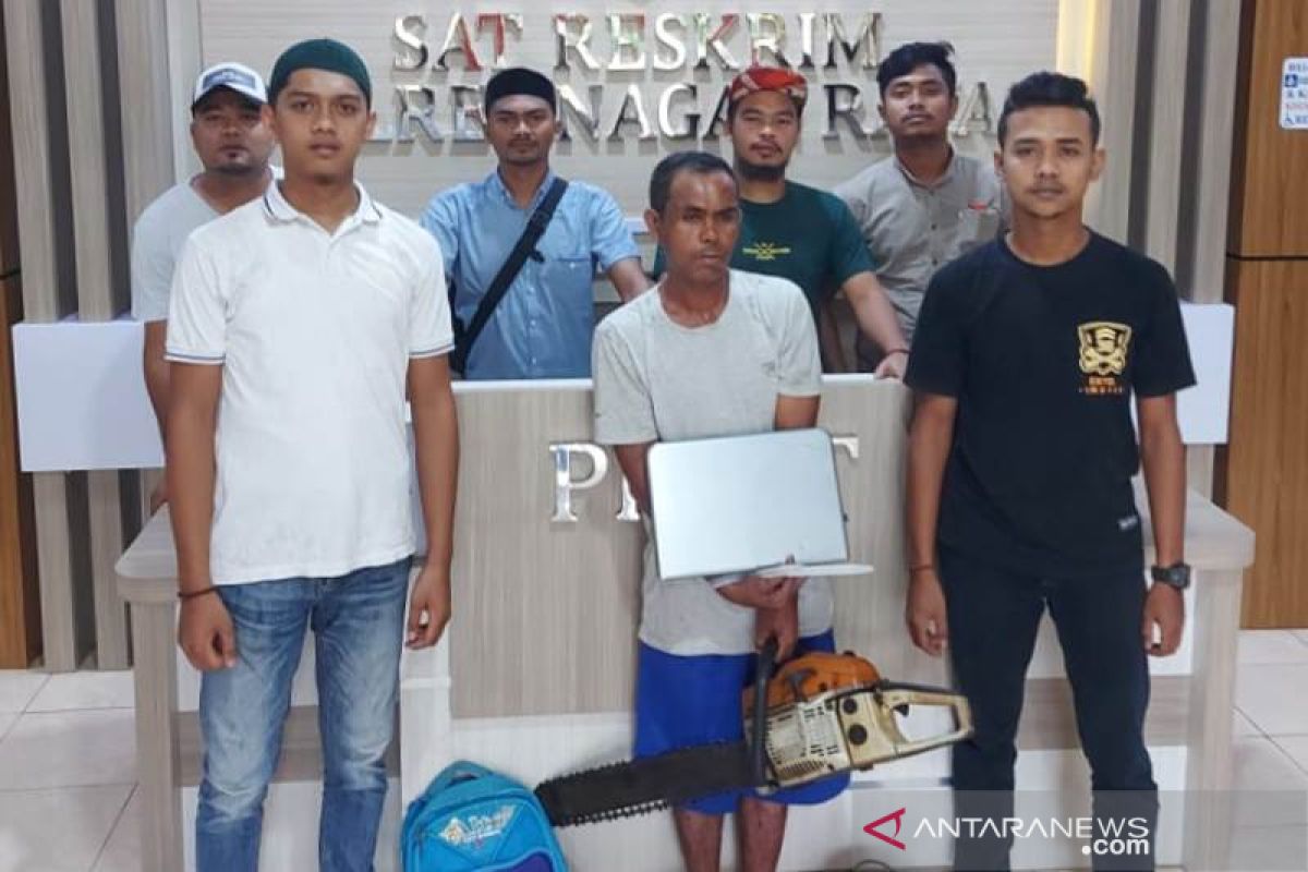 Warga Nagan Raya ditangkap setelah curi laptop, chainsaw, dan timbangan