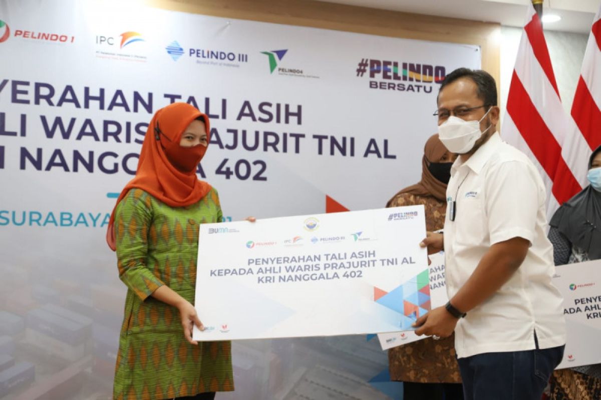 Keluarga KRI Nanggala-402 dapat tali asih Rp1,63 milliar dari Pelindo Grup