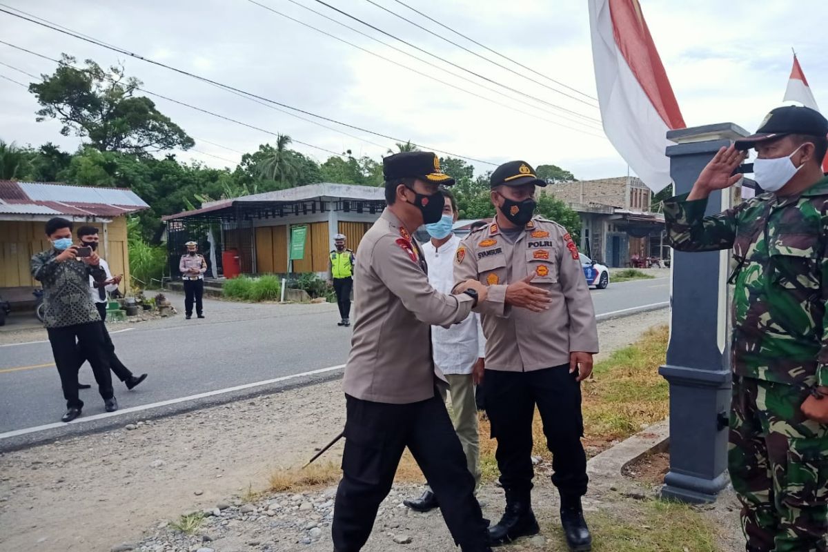 Kapolda Aceh monitor pelaksanaan PPKM mikro di Abdya