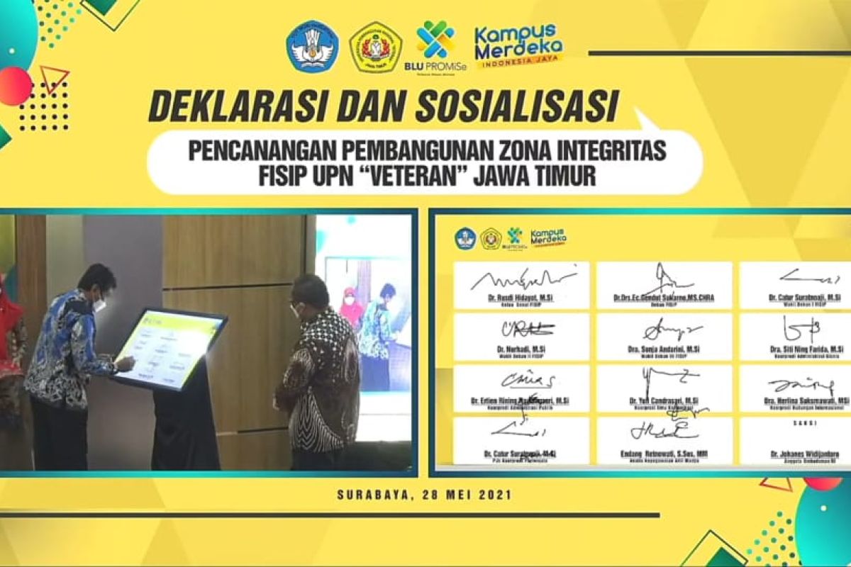 FISIP UPN Veteran Jawa Timur canangkan zona integritas menuju WBK-WBBM