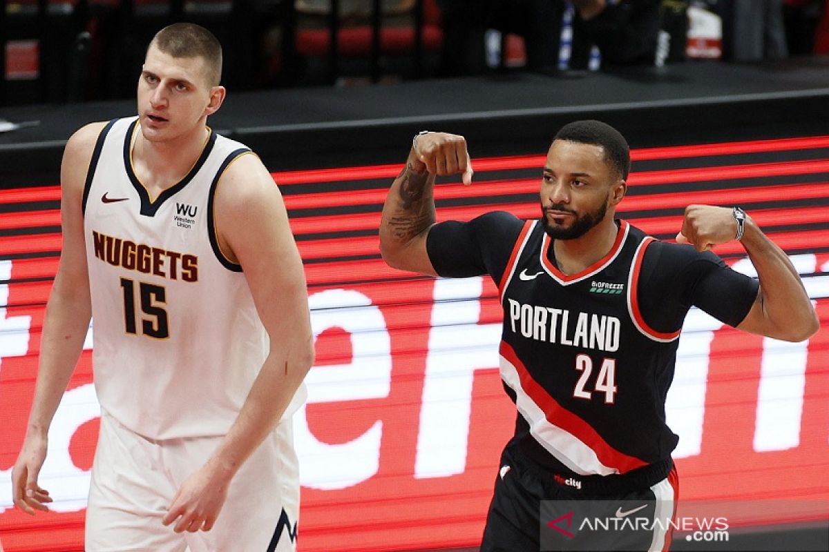 Blazers rebut gim keempat, imbangi Nuggets 2-2