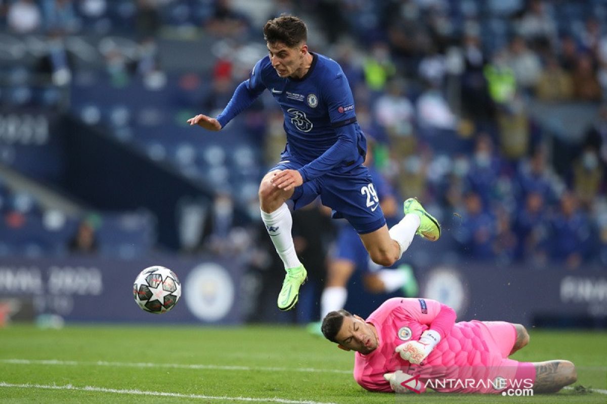 Final Liga Champions, babak pertama Chelsea unggul 1-0 lawan Manchester City