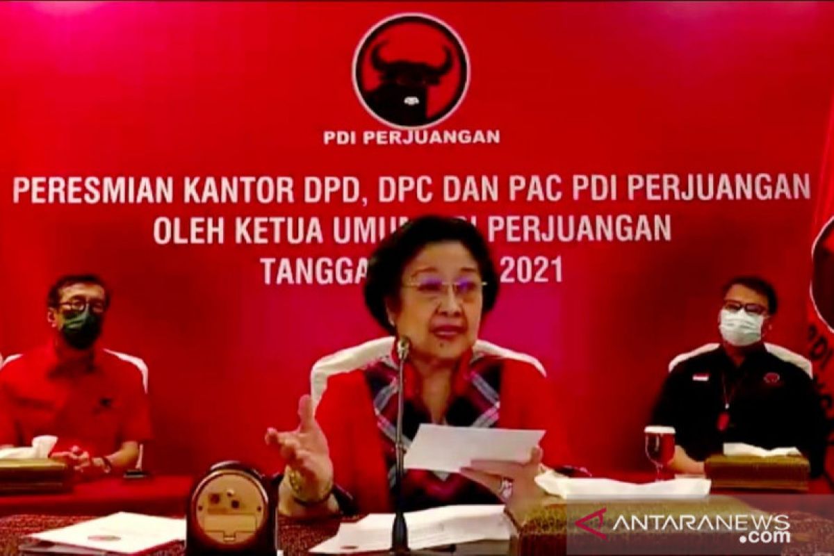 Megawati sebut kantor PDIP rumah rakyat saat resmikan 25 kantor baru
