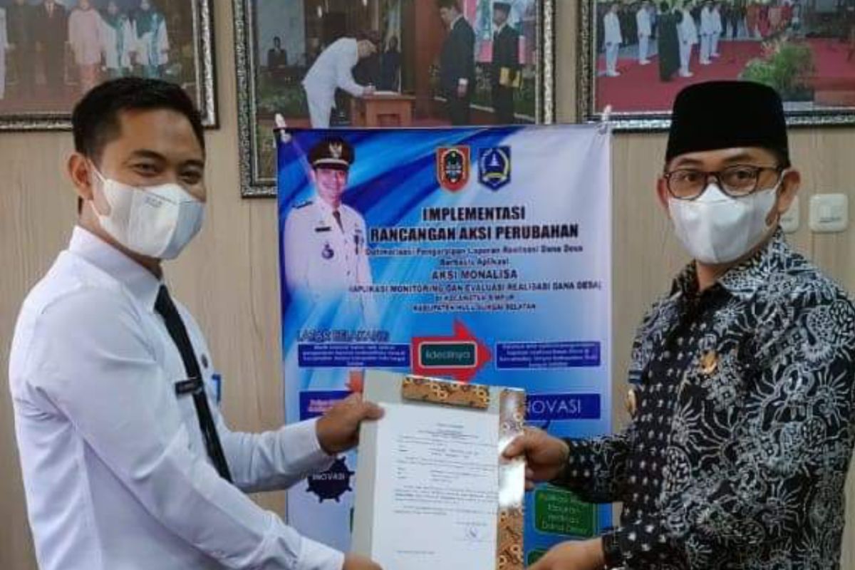 Wabup HSS puji Aksi monalisa inovasi aplikasi Kecamatan Simpur