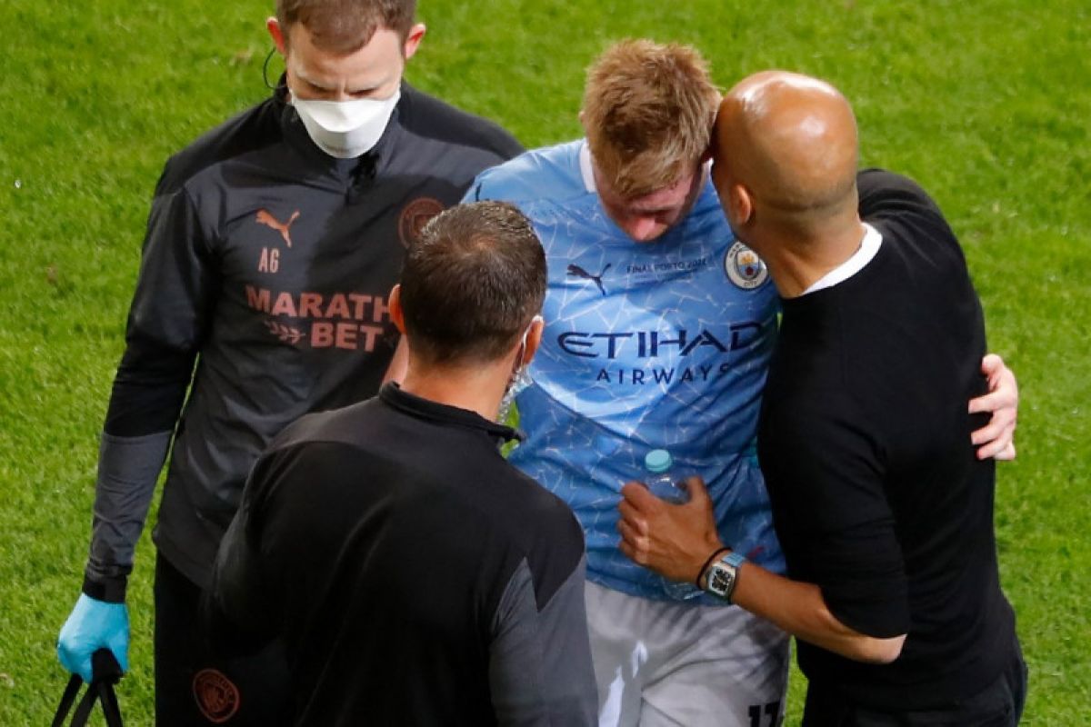 Kevin De Bruyne patah tulang hidung dan rongga mata saat timnya kalah lawan Chelsea