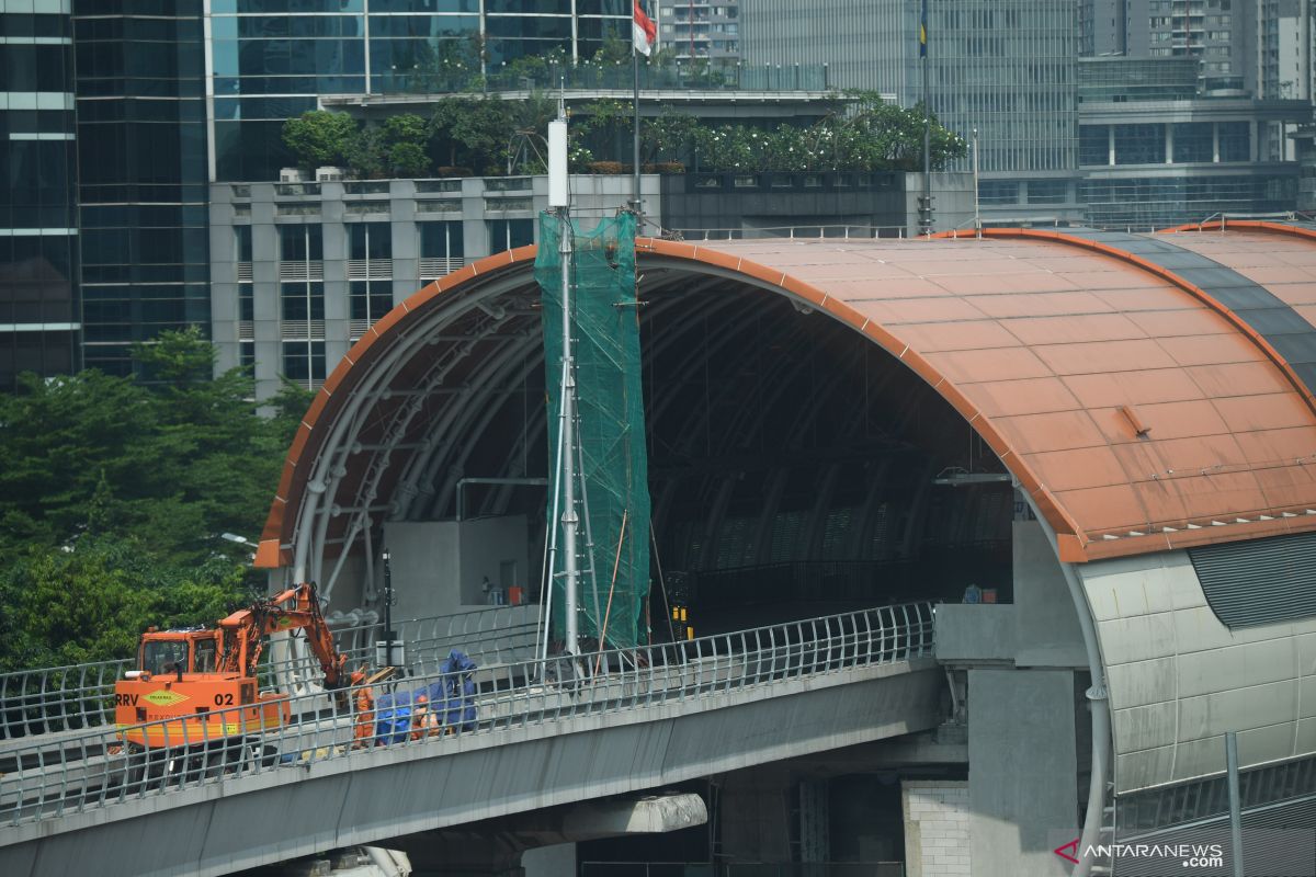 Presiden Jokowi jajal LRT Jabodebek