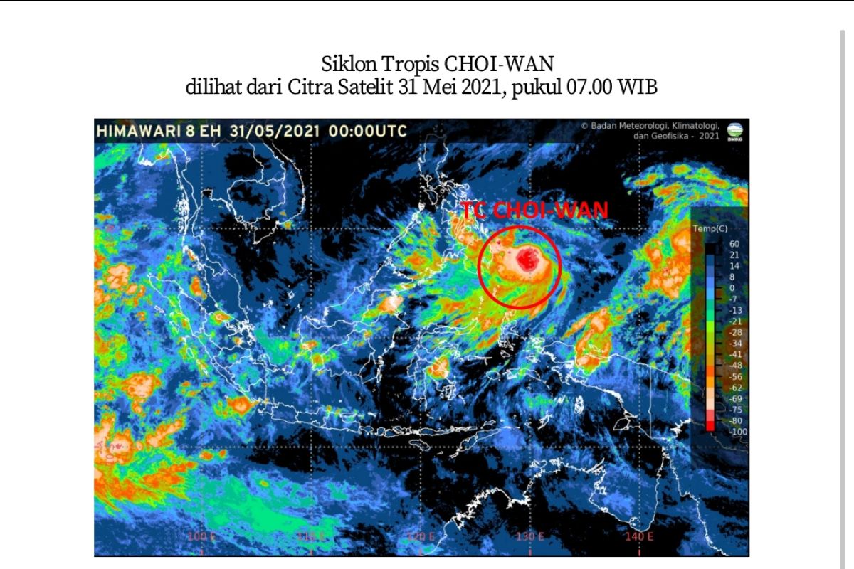 BMKG keluarkan peringatan gelombang tinggi dampak siklon tropis Choi-Wan