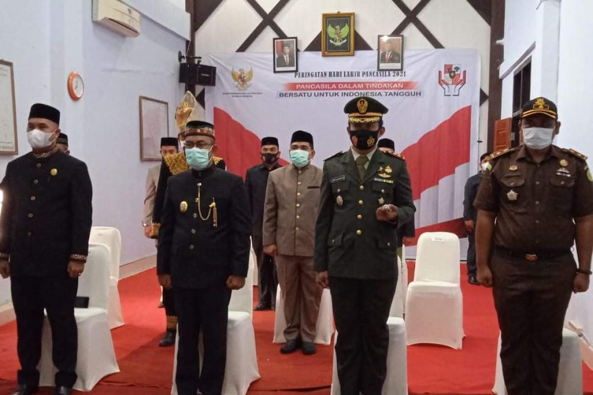 Wabup Abdya ikut upacara hari lahir Pancasila secara Virtual