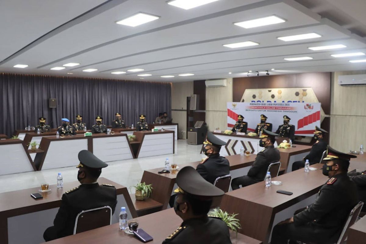 Kapolda Aceh ikuti upacara peringatan hari lahir Pancasila secara virtual