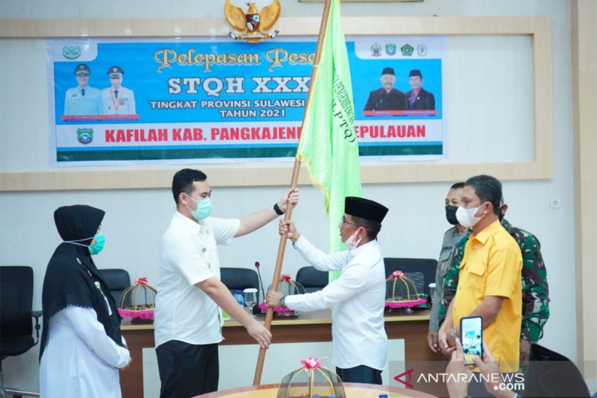 Bupati MYL lepas kafilah STQH Pangkep ke Sidrap