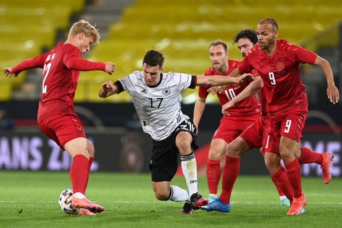 Jerman dominan tapi hanya imbang 1-1 lawan Denmark