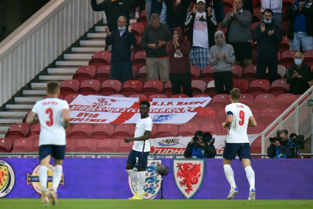 Bukayo Saka buka rekening gol saat Inggris gebuk Austria 1-0
