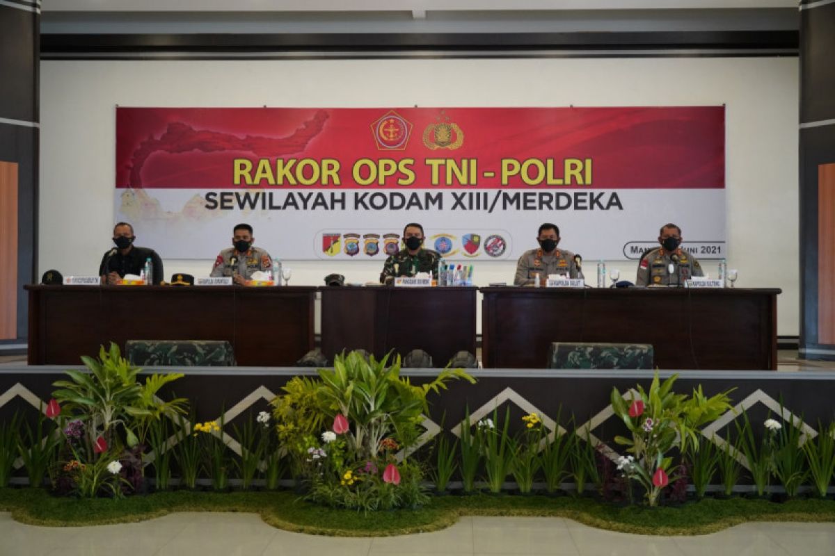 Kodam XIII/Merdeka pererat keharmonisan dengan Polri