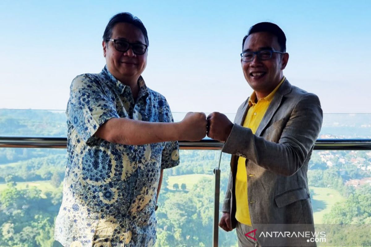 Ridwan Kamil bertemu Airlangga Hartanto bahas masalah aktual