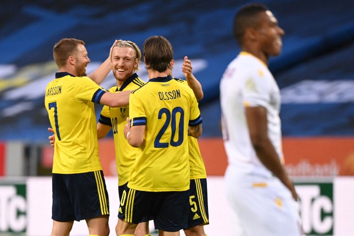 Swedia hajar Armenia 3-1 dalam pemanasan terakhir jelang Euro