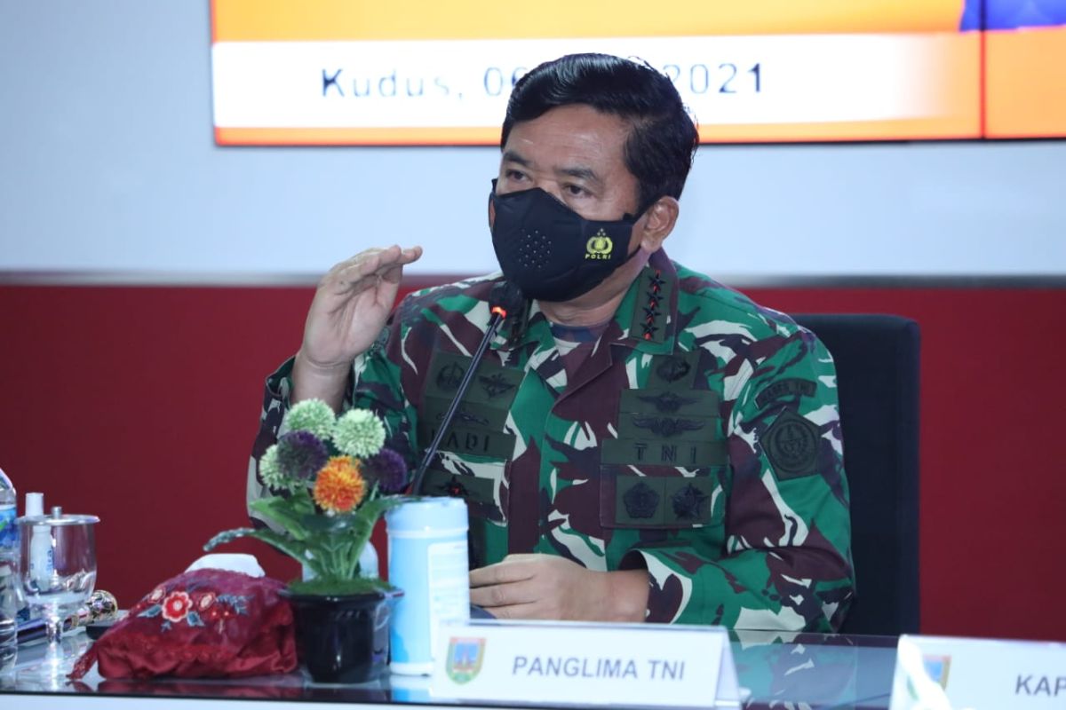 Panglima TNI rapat penanganan COVID-19 di Kabupaten Kudus