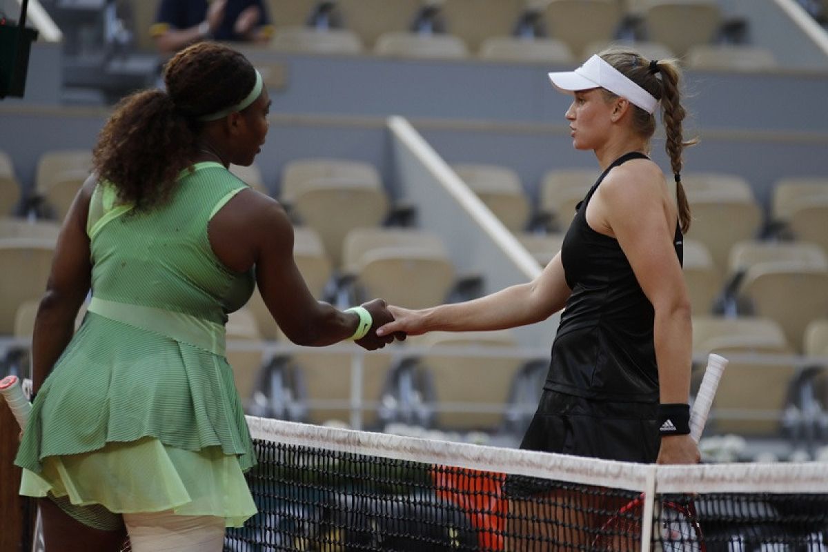 French Open: Serena disingkirkan Rybakina di babak 16 besar