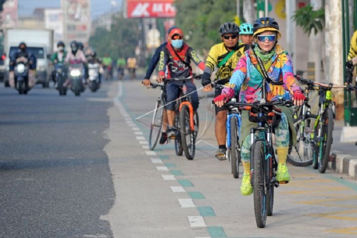 Jalur khusus sepeda di Jambi