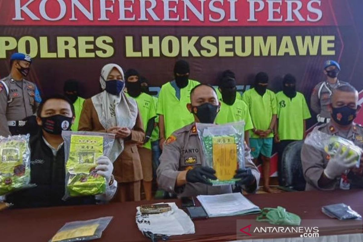 Polisi gagalkan peredaran 4,4 kilogram narkoba di Lhokseumawe