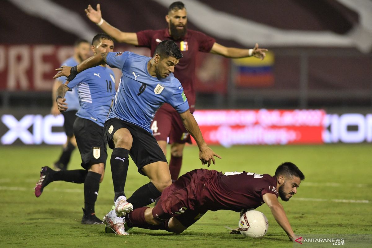 Uruguay ditahan imbang tanpa gol di markas Venezuela kualifikasi Piala Dunia 2022