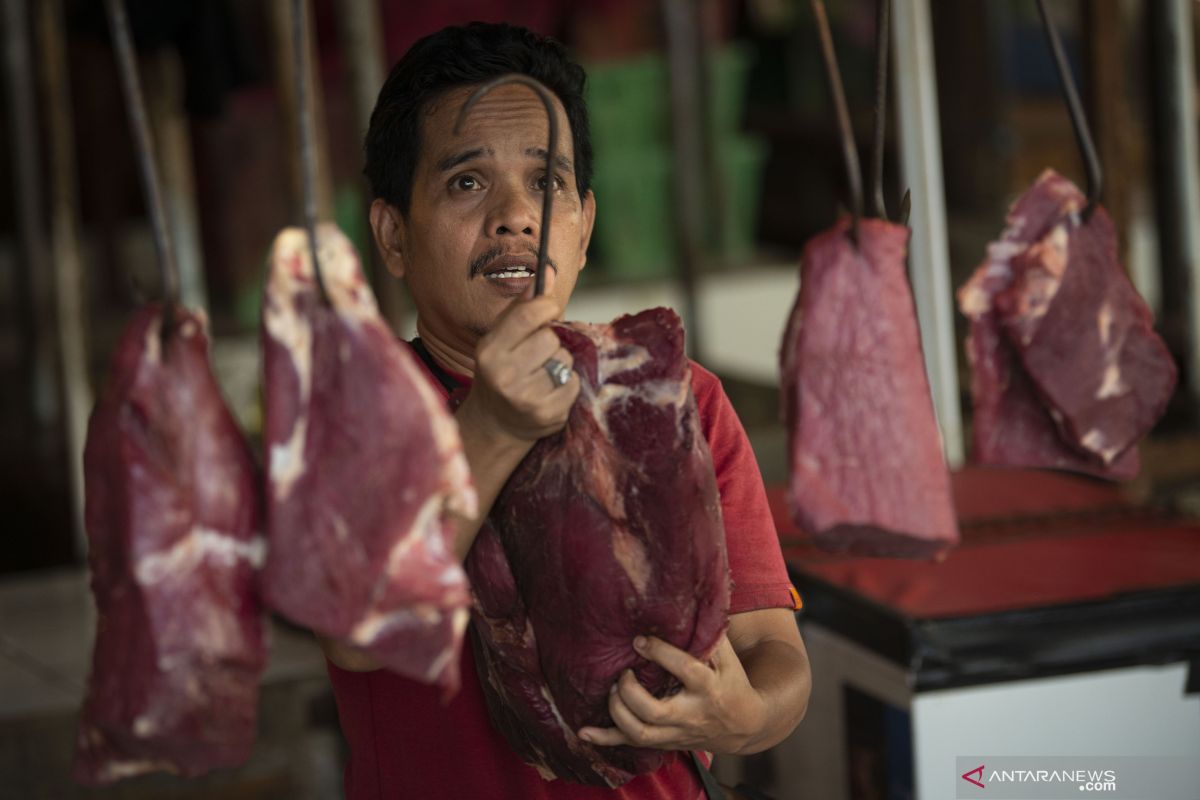 Harga daging sapi has naik jadi Rp134.545 per kilogram di Jakarta