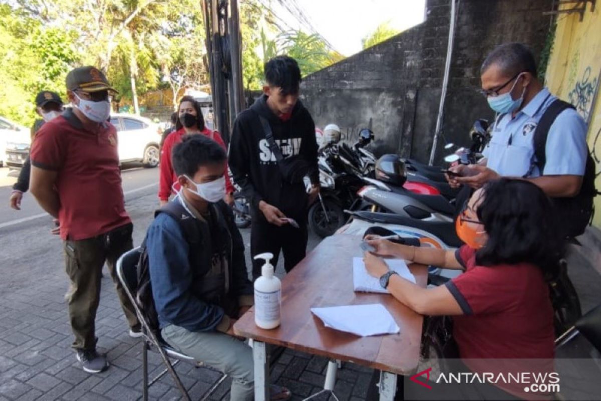 Tim Yustisi Denpasar jaring 40 pelanggar prokes