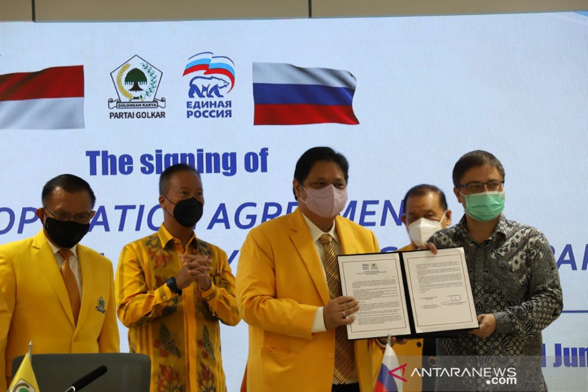 Partai Golkar sepakati kerja sama dengan Partai Rusia Bersatu