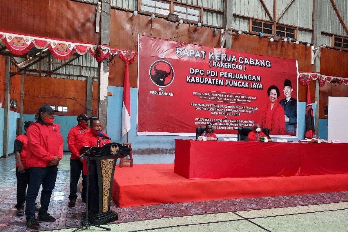 Rakercab DPC PDI Perjuangan Puncak Jaya hasilkan enam poin rekomendasi