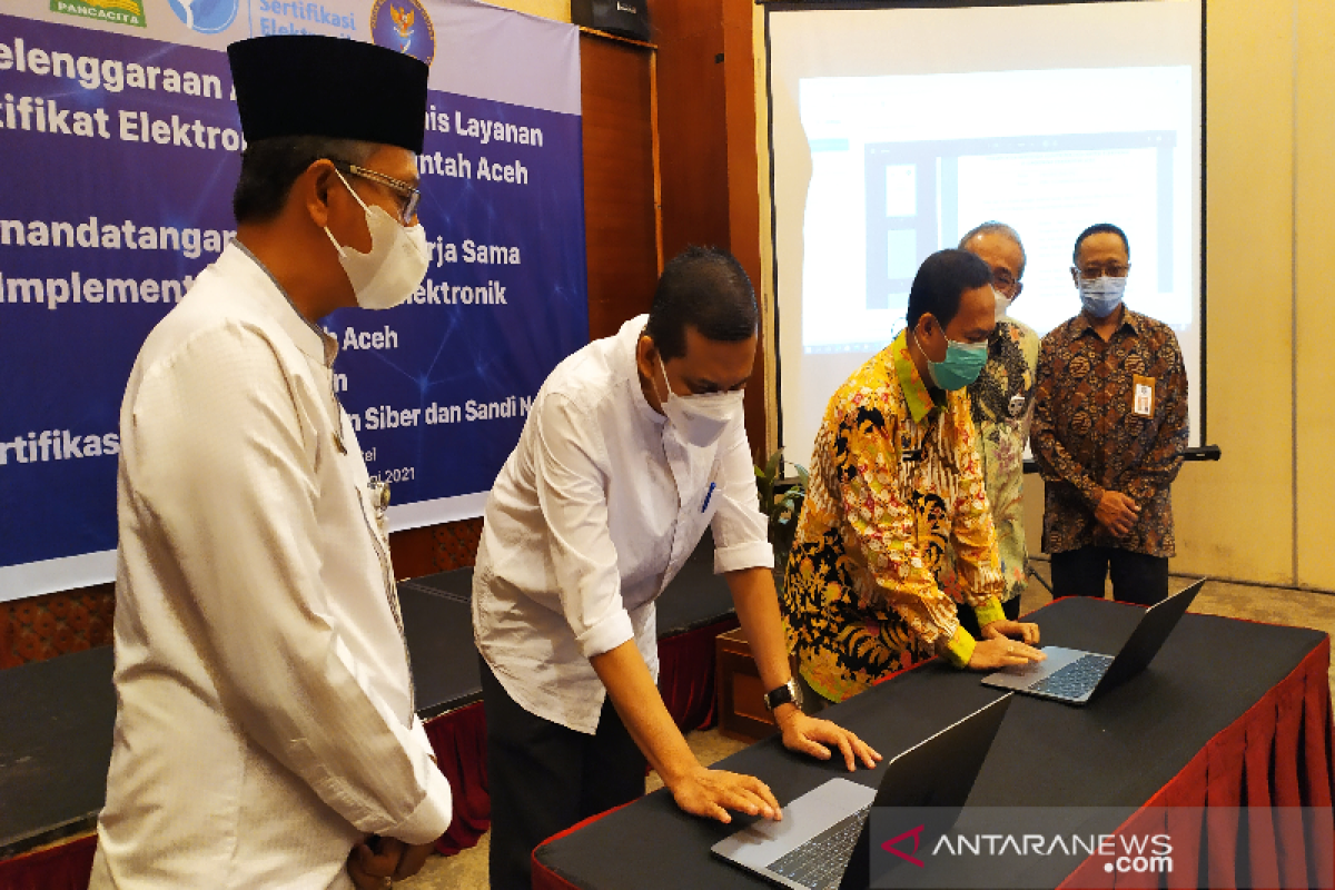 Pemerintah Aceh teken kerjasama sertifikat elektronik dengan BSSN