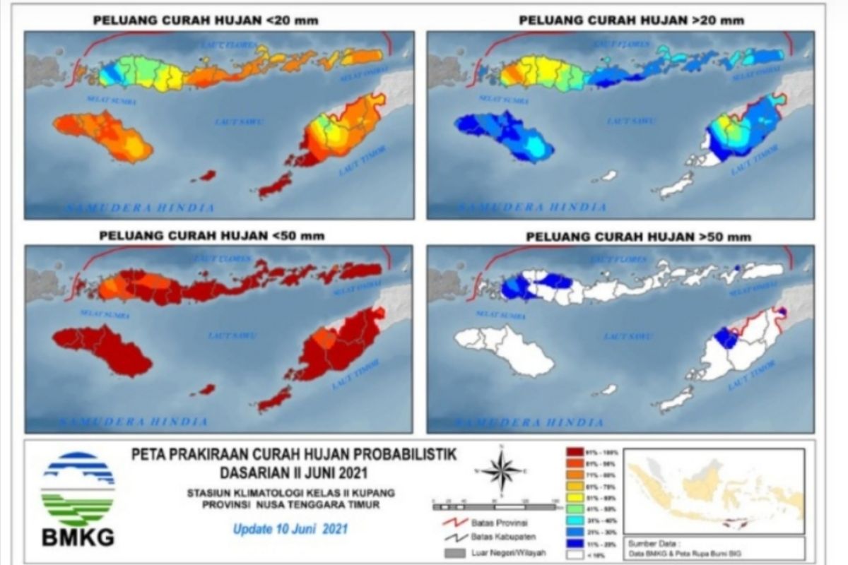 NTT mengalami hari tanpa hujan kategori sangat panjang