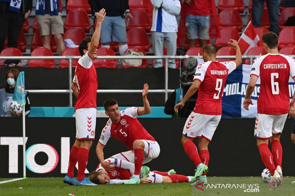 Christian Eriksen kolaps di tengah laga Denmark vs Finlandia