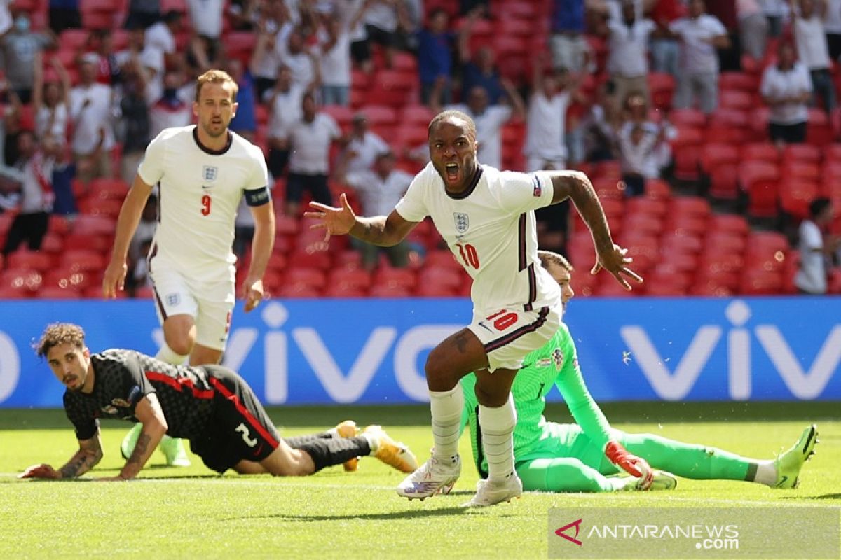 Inggris vs Kroasia, Raheem Sterling jadi penyelamat the Three Lions