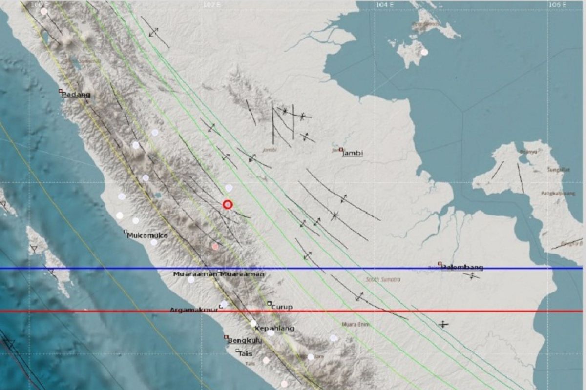 Merangin Jambi diguncang gempa magnitudo 4,3 berkedalaman 2 Km