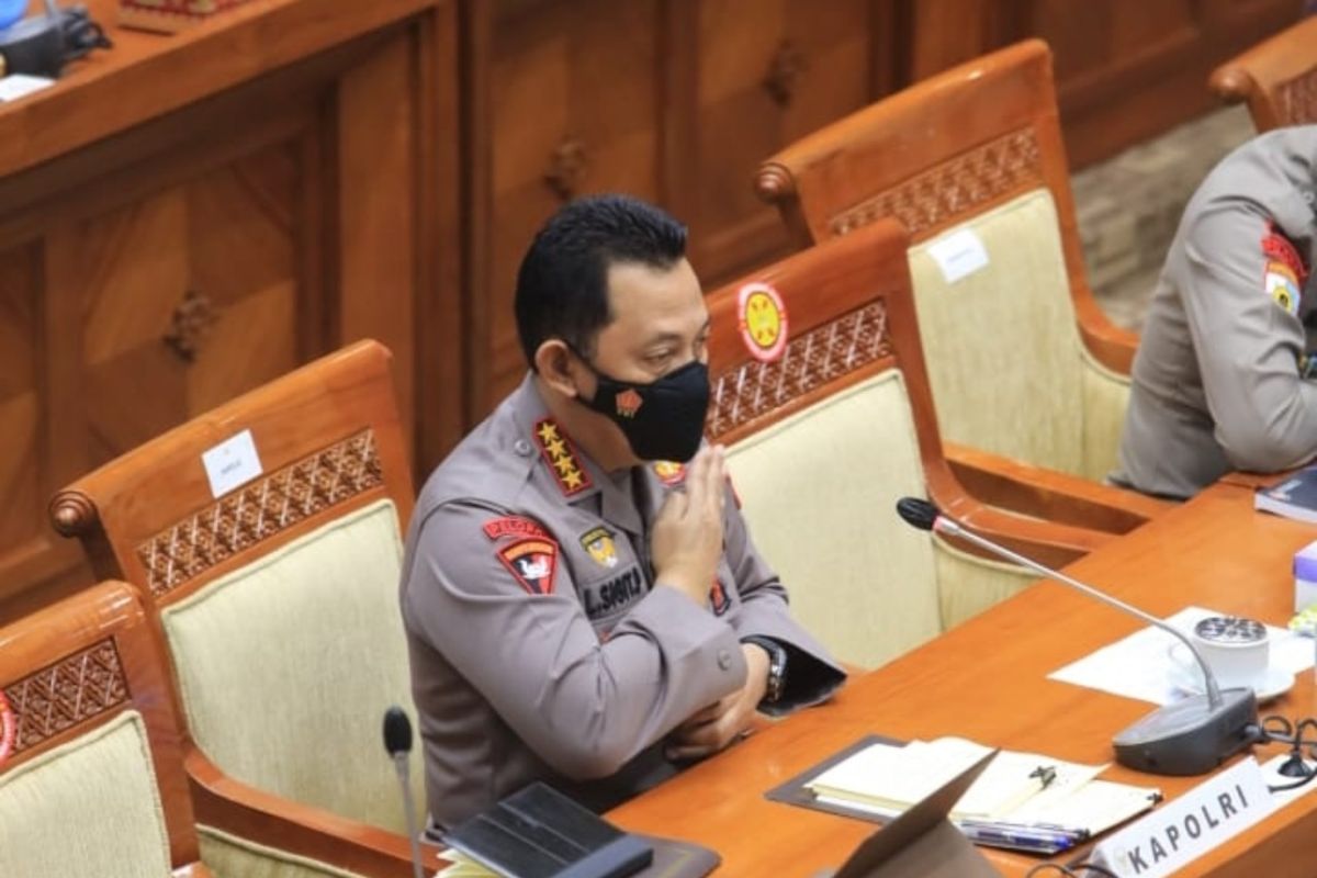 Dengar pendapat Kapolri Jenderal Listyo Sigit di Komisi III DPR